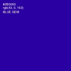 #2B00A3 - Blue Gem Color Image